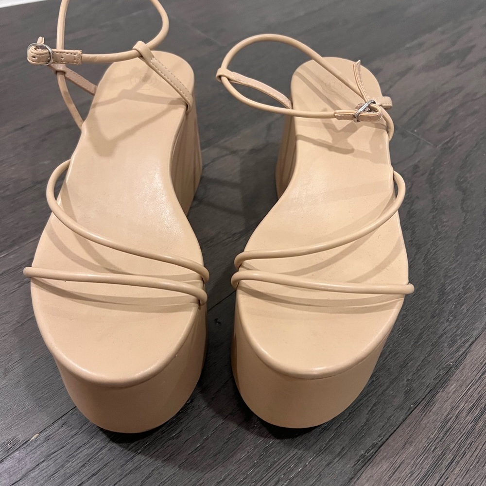 Urban Outfitters Nude Platform Wedge